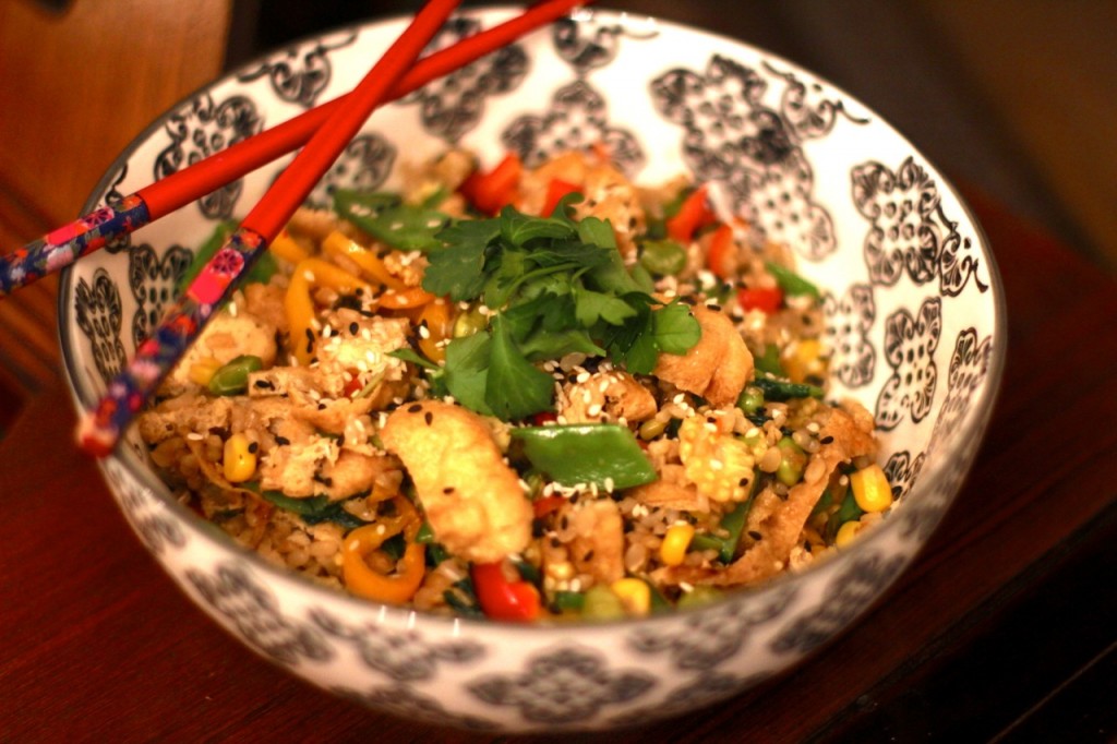 » Japanese style fried rice with edamame beans