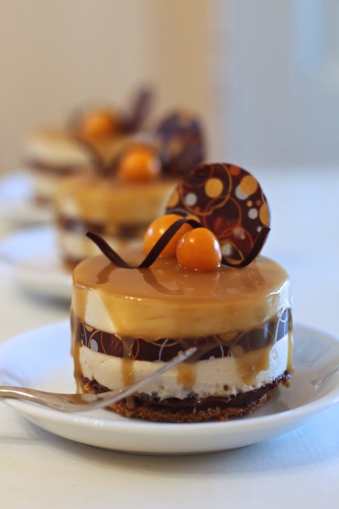 Caramel Mousse Entremet (Vegan, Aqua faba ) Featured in the Plantified Mousses E-book . If you would like a FREE COPY ,sign up to www.plantified.com