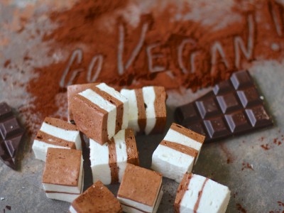 Chocolate and Vanilla TopDeck Vegan Marshmallows