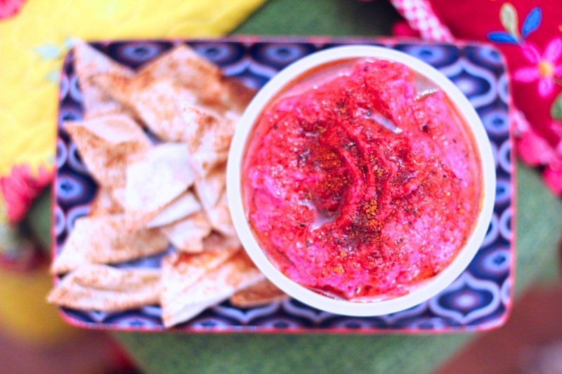 Middle Eastern Beetroot Butter Bean Dip